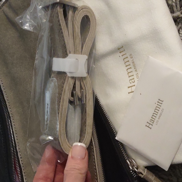 ❤️Hammitt Dillon Black Pewter Reversible 3 Way Clutch Crossbody leather Handbag - Picture 12 of 14